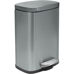 Coș de gunoi cu pedală soft-close Spirella Akira 12 l, oțel inoxidabil periat, argintiu, 12 l imagine