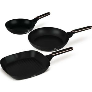 BerlingerHaus Set de tigăi cu suprafață din titan Black Rose, 3 buc. imagine