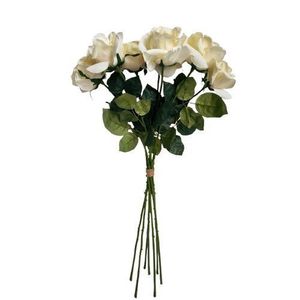 Buchet de trandafiri crem, 7 bucăți, înălțime 70cm imagine