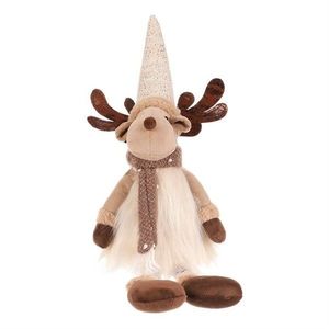 Decorațiune de Crăciun Ren, înălțime 32 cm, așezat, bej/maro imagine