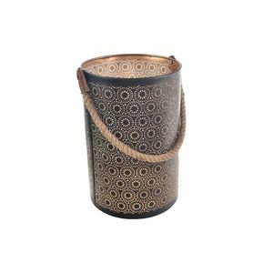 In Decor Sfeșnic metalic Dot negru, 20 x 20 x 30cm imagine