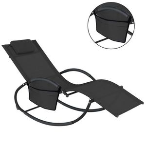 Scaun balansoar de grădină 161 x 60 x 80 cm, negru imagine