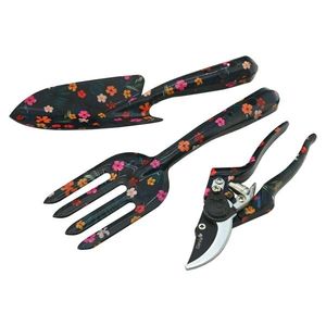 Garvia Set de unelte de grădină 3 piese DarkFlowers imagine