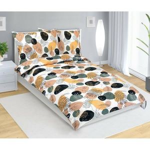 Lenjerie de pat din bumbac Bellatex Pebble mustar, 140 x 220 cm, 70 x 90 cm, 140 x 220 cm, 70 x 90 cm imagine