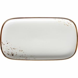 Mäser Tava dreptunghiulară Pintar White cu punctemaro 25 x 14 x 2 cm, maro, S imagine