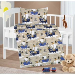 Bellatex Lenjerie de pat din bumbac pentru copiiAgáta Námořník albastru 90 x 135 cm, 45 x 60 cm imagine