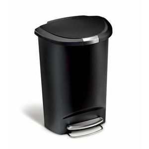 Simplehuman Coș de gunoi cu pedală 50 l, negru, negru imagine