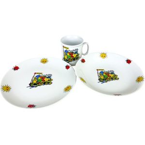 Thun Set de masă pentru copii din 3 piese Trenuleț imagine