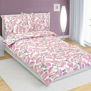 Bellatex Lenjerie de pat creponată Vějíř rozová(roz), 140 x 200 cm, 70 x 90 cm imagine