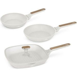 BerlingerHaus Set de tigăi cu suprafață din titan Sahara Nordic, 3+1 buc., crem deschis imagine