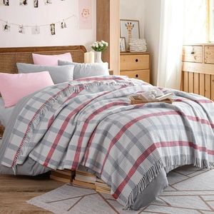 Pătură Warm Soft gri, roșu, 180 x 220 cm imagine