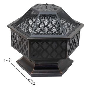 Cattara 13008 Focar cu capac Hexagon, 60, 5 x 70 x62, 5 cm imagine