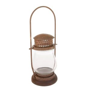 Felinar din metal cu sticlă Rustik, 11 x 34 x 11cm imagine