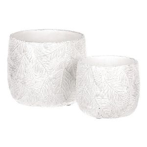 Set recipiente cu motiv de Crăciun, 2 buc., alb-argintiu imagine