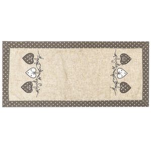 Faţă de masă Inimioare bulină, gri, gri, 40 x 90 cm imagine