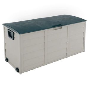 Cutie de depozitare pentru grădină, gri/verde, KORTEZ imagine