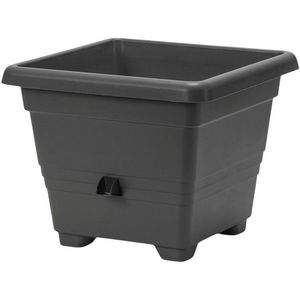 Plastia Bergamot ghiveci de flori cu auto-udare40 x 40 cm, gri, antracit, 40 x 40 cm imagine