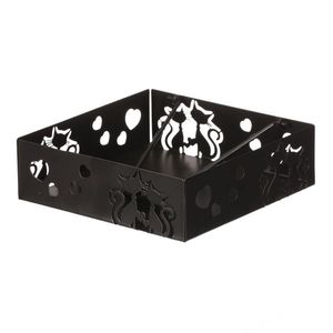 Autronic Suport metalic pentru șervețele, pătrat, pisici, negru imagine