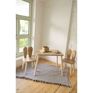 Set pentru copii cu măsuță și 2 scaune Bunny TwoChair Set - Brown imagine
