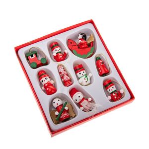 Decorațiuni de Crăciun din lemn Mix II, SET DE 10BUCĂȚI imagine