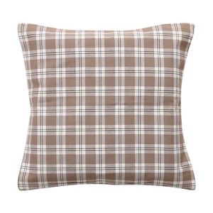 Față de pernă Happy check bej/negru, 45 x 45 cm imagine