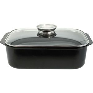 Elo 82840 Basic Tigaie cu capac din sticlă șimâner aromatic Raffinesse 40 x 26 cm imagine
