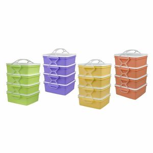Sufertaș de plastic pentru alimente QUATRO 4 x 1, 2l, 17 x 15 x 25 cm imagine