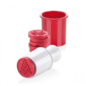 Presă de biscuiți Tescoma DELÍCIA, 6 motive de Crăciun, roșu imagine