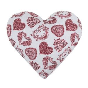 Pernă în formă aparte Bellatex Inimă dantelă bordo, 42 x 40 cm imagine