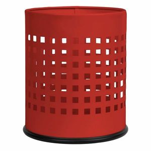 Alda Coș de gunoi Officer perforat 7 l, roșu, roșu, 7 l imagine