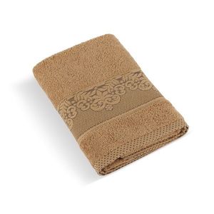 Prosop frotir Bellatex colecția Orchidea maro, 70 x 140 cm, maro, 70 x 140 cm imagine