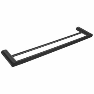 SAPHO RF011/15 Flori suport dublu pentru prosoape60 x 12, 7 cm, negru mat imagine
