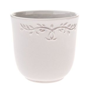 Husă ceramică pentru ghiveci Ramillete albă, 13 x12, 6 cm imagine