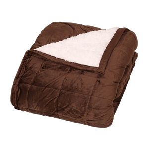 Pătură cu imitație de blăniță Sandra maro, 150 x 200 cm, maro imagine