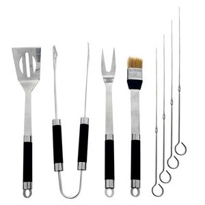 Set de grătar Orion, 8 piese în servietă, inox imagine