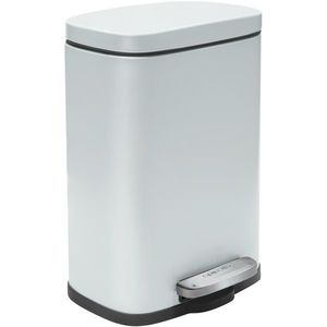 Coș de gunoi cu pedală soft-close Spirella Akira 12 l, alb mat, alb, 12 l imagine