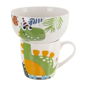 Orion Cană din porțelan cu farfurie Dino, 0, 35 l imagine