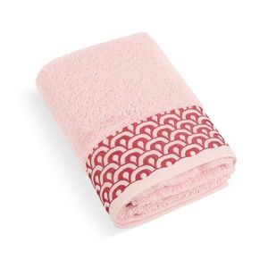 Bellatex Prosop terry cusut cu dantelă, 70 x 140cm, roz, 70 x 140 cm imagine