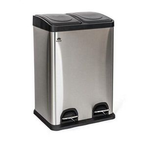 Coș sortare deșeuri Brilanz Savery, 2 x 20 l, inox imagine