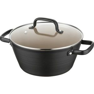 Florina Oală din aluminiu Carina Black 3, 3 l, 24 cm, diam. 24 cm imagine