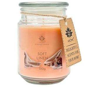 Lumânare Arome 510 g, în sticlă, Soft Linen, somon imagine
