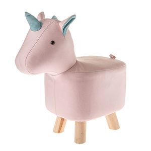 Scaun/taburet lavabil Unicorn, 45 x 28 x 24 cm, roz imagine