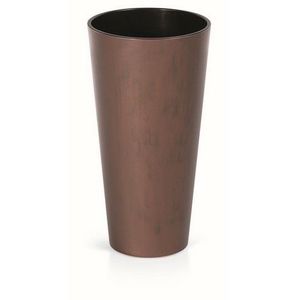 Ghiveci de flori TUBUS SLIM CORTEN cu inserție 30cm , oțel patinat, 4HOME imagine