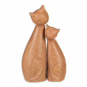 Decorațiuni Pisici, 11 x 6 x 17 cm, set de 2bucăți, poliresină imagine