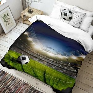 Lenjerie de pat din bumbac Fotbal3D, 140 x 200 cm, 70 x 90 cm imagine