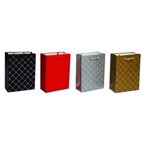 Set de pungi de cadou cu decor din piele, 26 x 32x 10 cm, 4 buc. imagine
