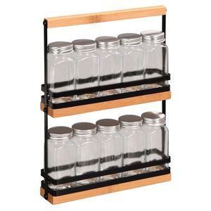 Suport pentru condimente Kesper 58036 cu 10recipiente goale, 23 x 32 x 5, 5 cm imagine