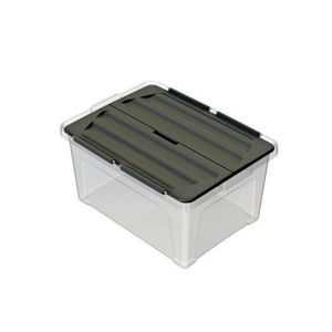 Multibox cu capac fix Eco 30 l, capac negru, 30 l imagine