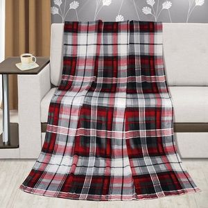 Pătură Bellatex Kemping Plus Pătrate, roșu, 150 x 200 cm imagine