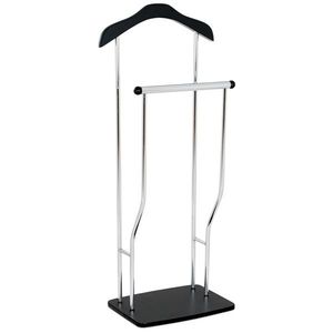 Suport de haine Dustin crom / negru, 45 x 108 cm, negru imagine